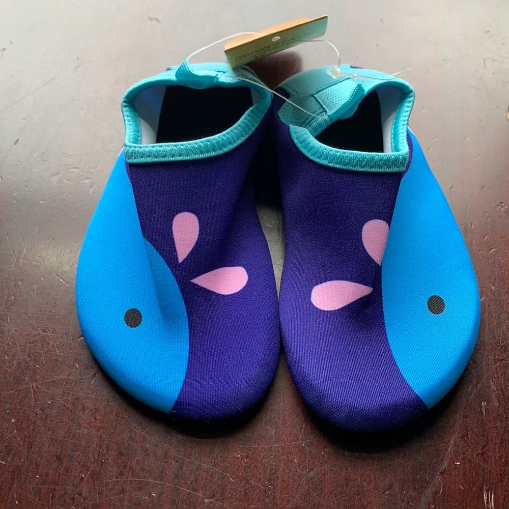 Water Shoes Slip On Whale Blue